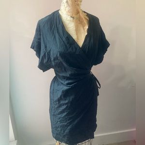 Little Black Wrap Dress (short sleeved)- DESIGNER (DVF)